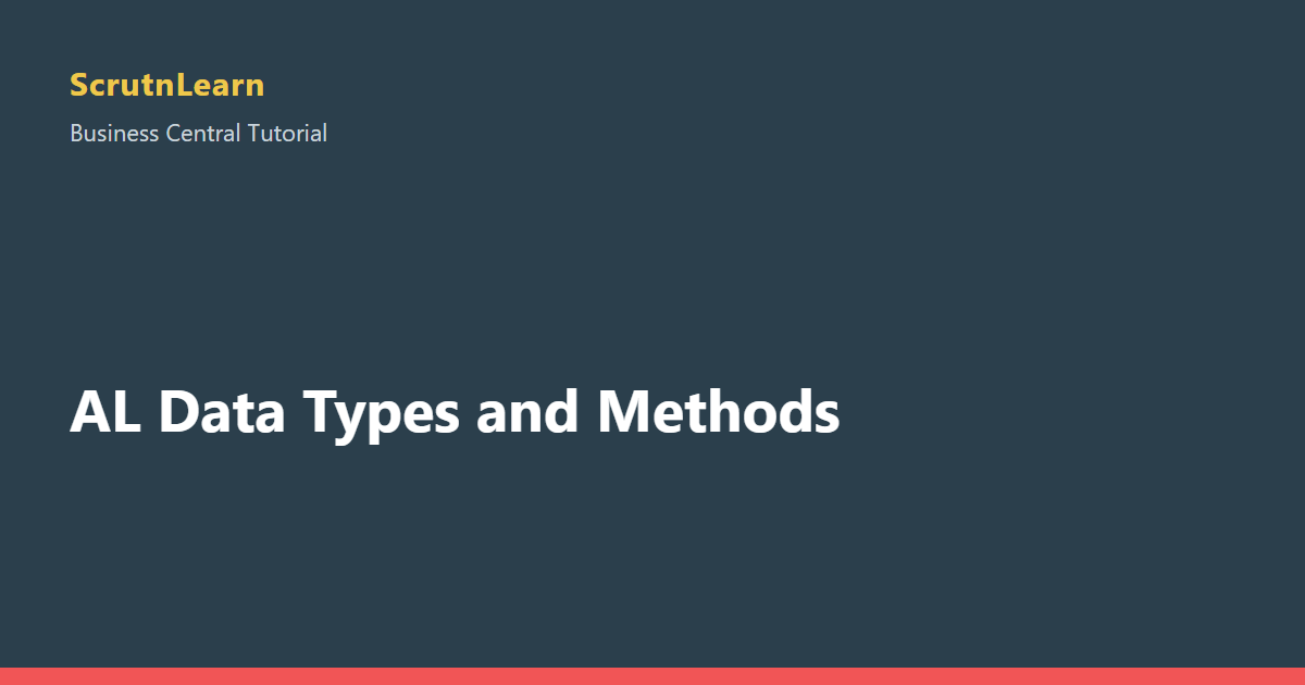 AL Data Types and Methods