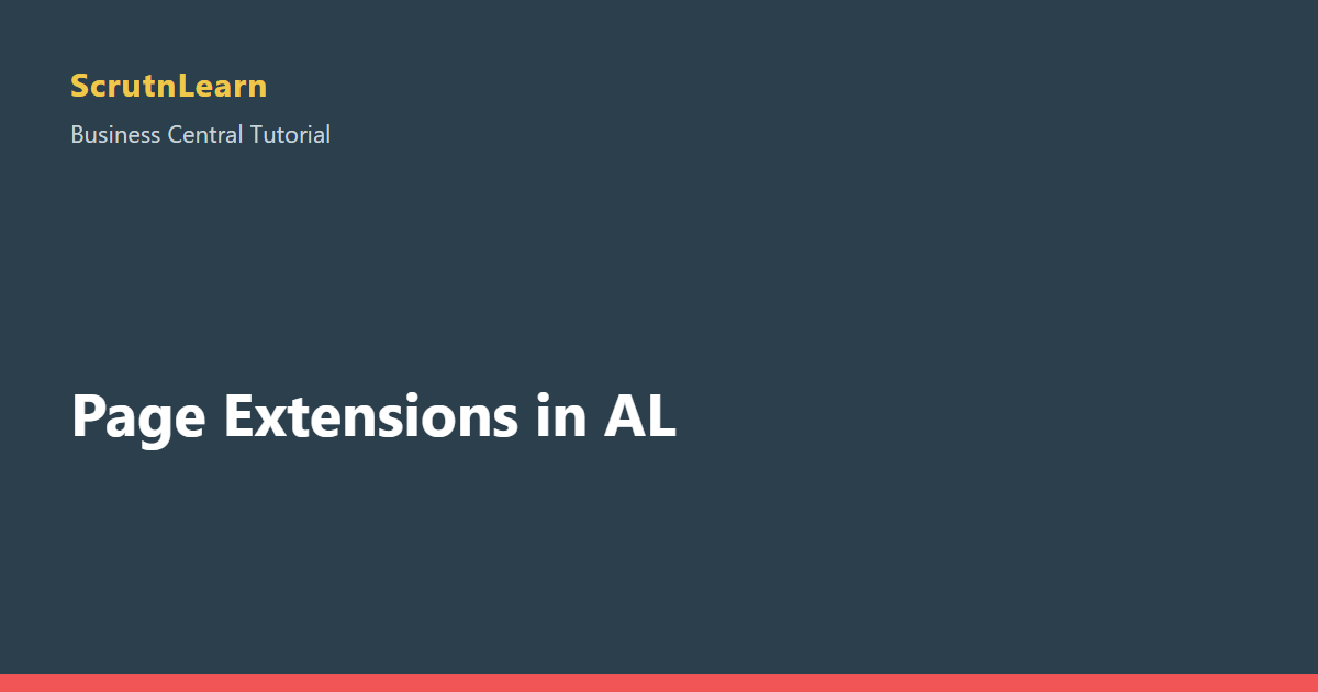 Page Extensions in AL