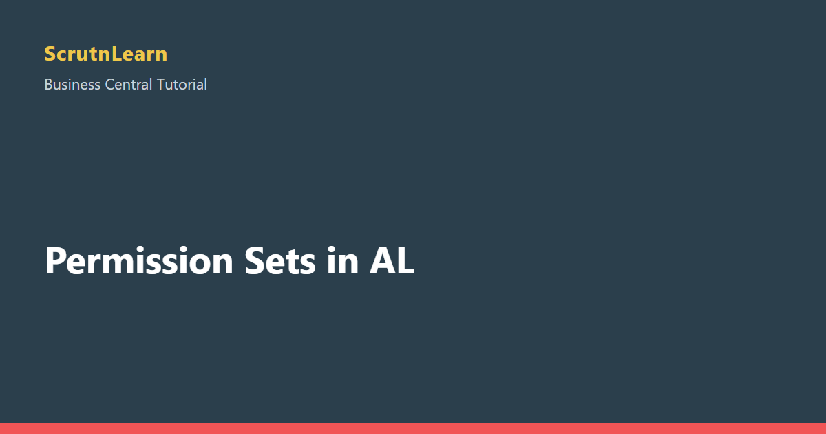 Permission Sets in AL