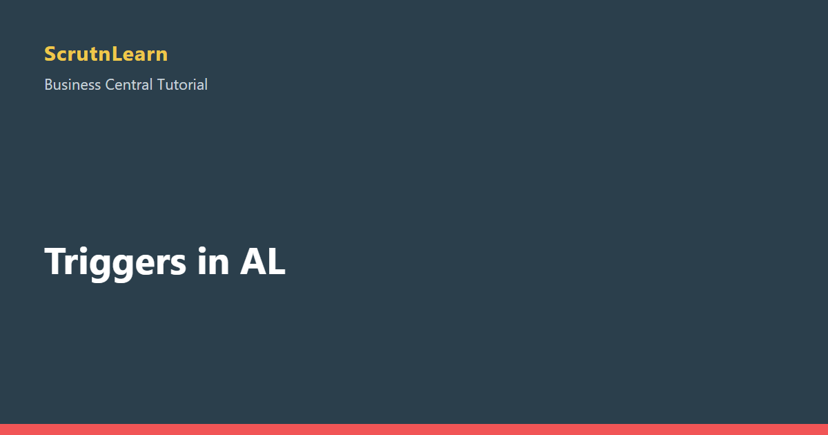 Triggers in AL