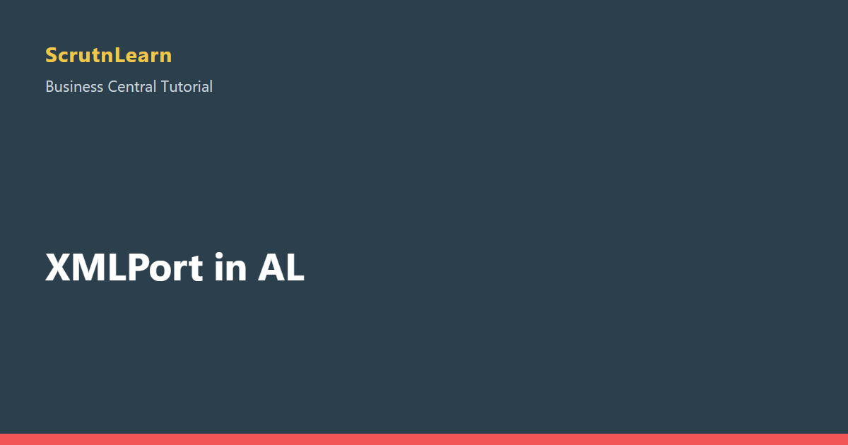XMLPort in AL